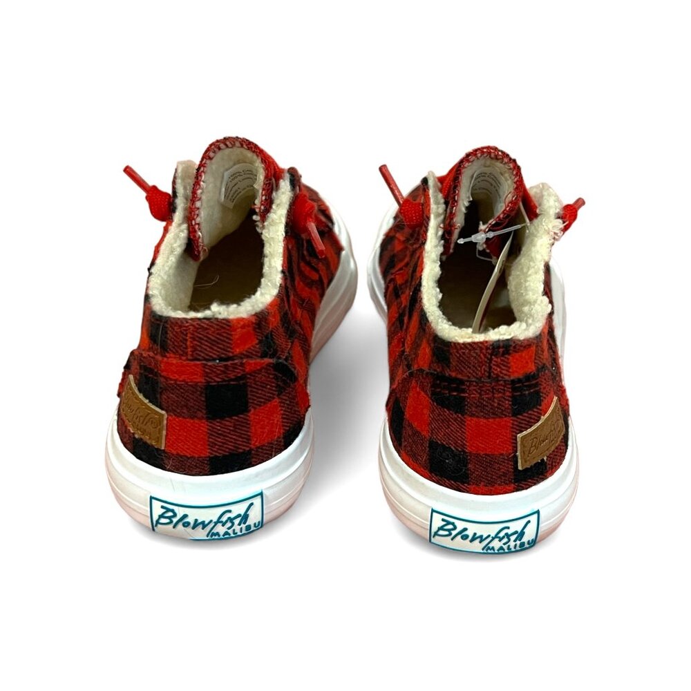 Blowfish Malibu Women's Play Sneaker - WITH RED LACES - Red Buffalo Check - NWT - Picture 9 of 11